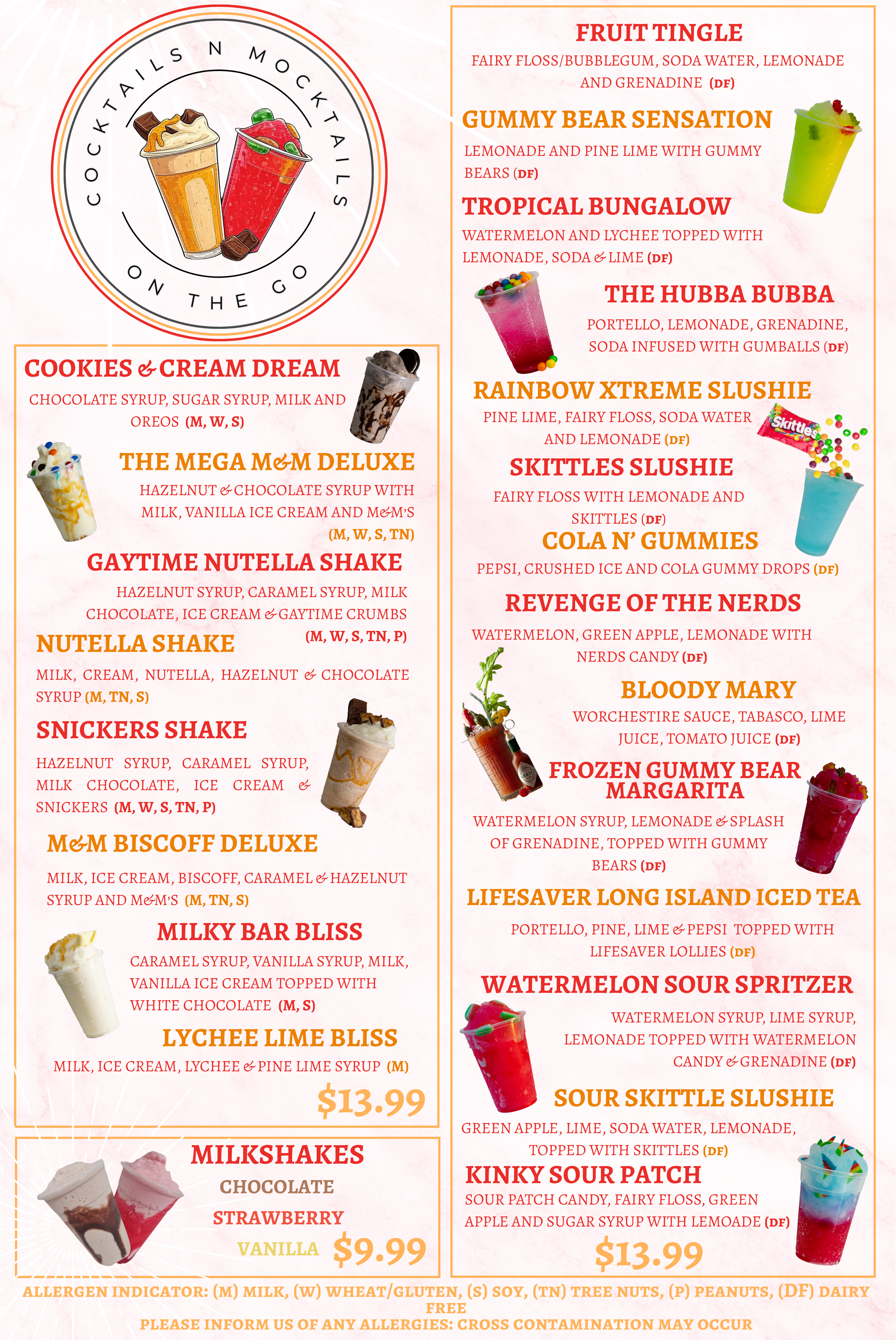 Cocktails N Mocktails On The Go Menu 13.5.25